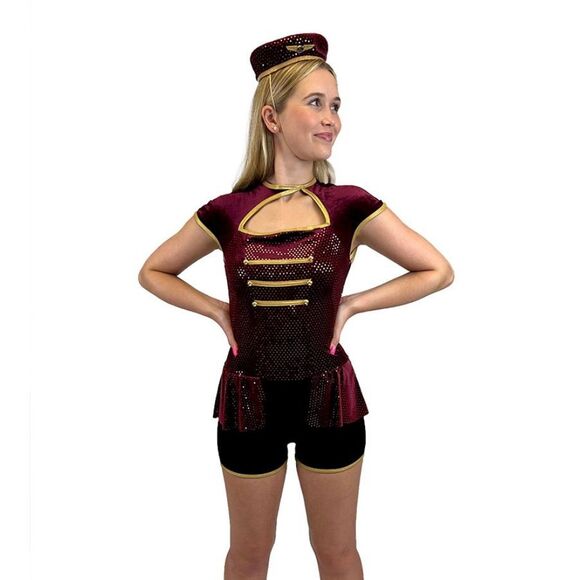 40s women’s bugle  boy, bellhop sequin, one piece costume size small - Picture 1 of 5